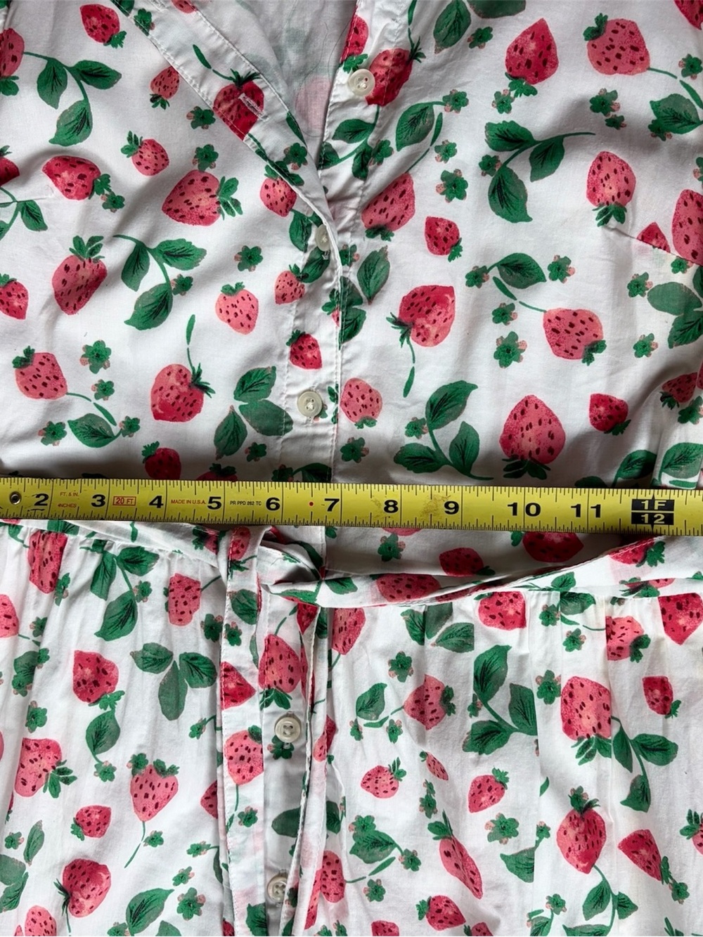 J. Crew Strawberry Print Sleeveless Midi Cotton Shirt Dress Button A Line 6P - Picture 8 of 11
